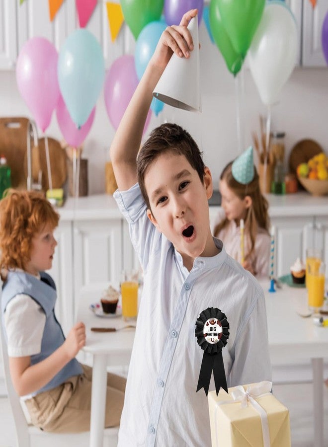 دبوس شارة "الأخ الأكبر" من الصفيح على طراز رعاة البقر الغربي، دبوس "الأخ المنتظر" على طراز رعاة البقر، زر "عيد ميلاد سعيد" للأولاد على طراز رعاة البقر الصغار، شريط جائزة "وردة سوداء" لعيد ميلاد الأولاد، هدايا تذكارية لحفل استقبال مولود جديد على طراز الغرب المتوحش - Image 5